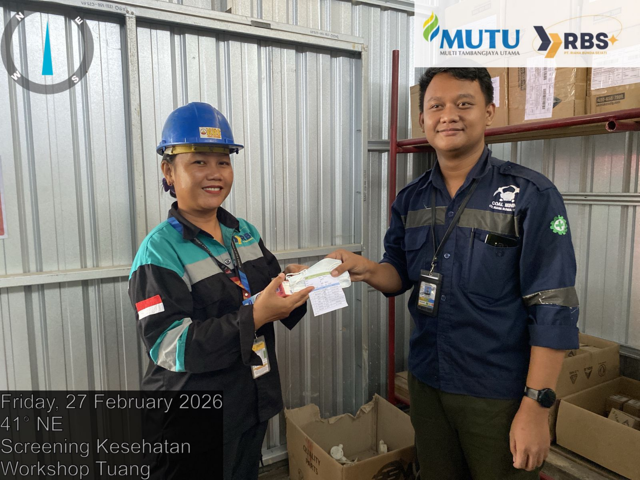 Screening Kesehatan Karyawan dan Pembagian Masker serta Suplemen